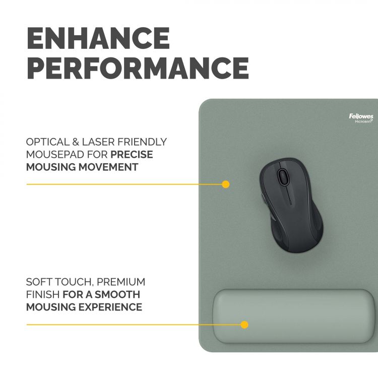 Fellowes Breyta XL Mousepad Wrist Rest Sage - Image 3