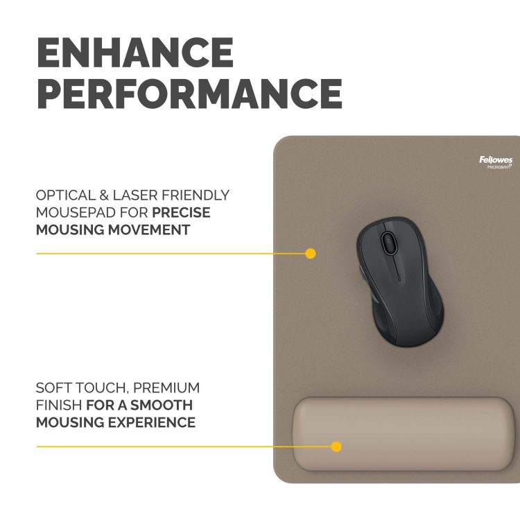 Fellowes Breyta XL Mousepad Wrist Rest Sand - Image 3