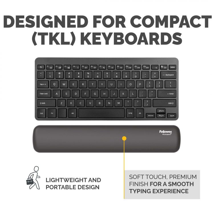 Fellowes Breyta Compact Keyboard Wrist Rest Black - Image 4