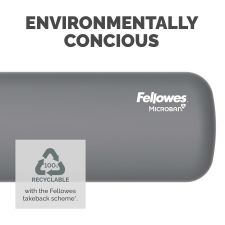 Fellowes Breyta Compact Keyboard Wrist Rest Grey thumbnail 3