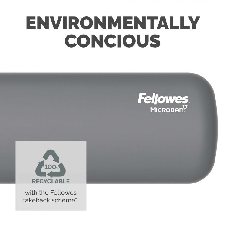 Fellowes Breyta Compact Keyboard Wrist Rest Grey - Image 3