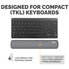 Fellowes Breyta Compact Keyboard Wrist Rest Grey thumbnail 5