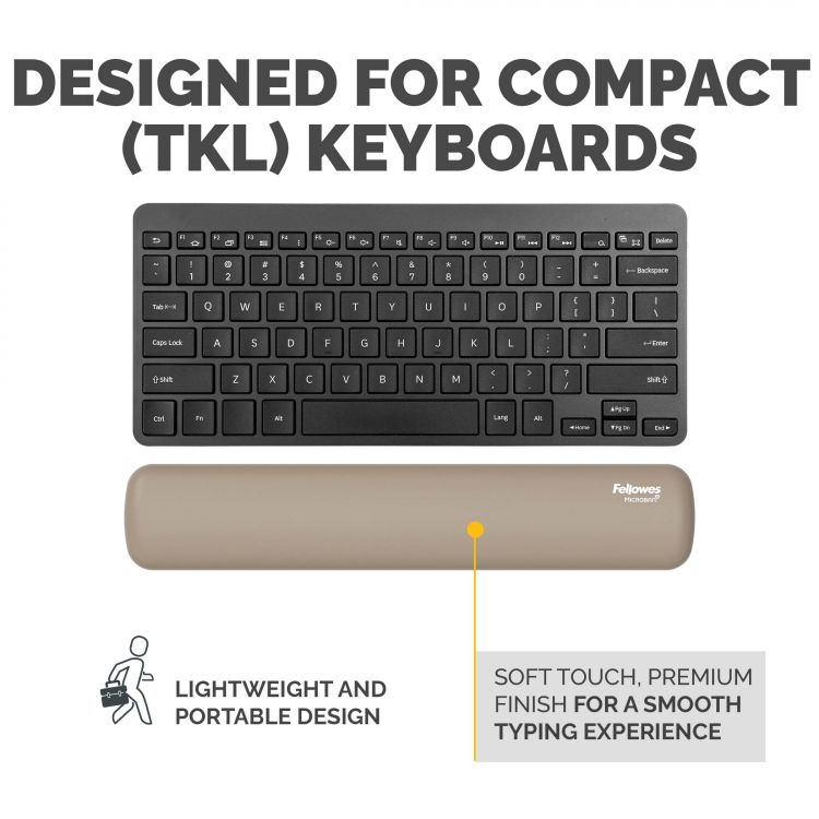 Fellowes Breyta Compact Keyboard Wrist Rest Sand - Image 4