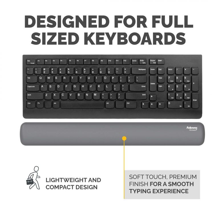 Fellowes Breyta  Keyboard Wrist Rest Grey - Image 6