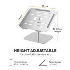 Fellowes Alumia Desk Laptop Stand Silver thumbnail 4
