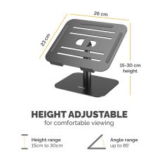 Fellowes Alumia Desk Laptop Stand Black thumbnail 2