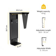 Fellowes Desk Thin Client Holder Black thumbnail 5