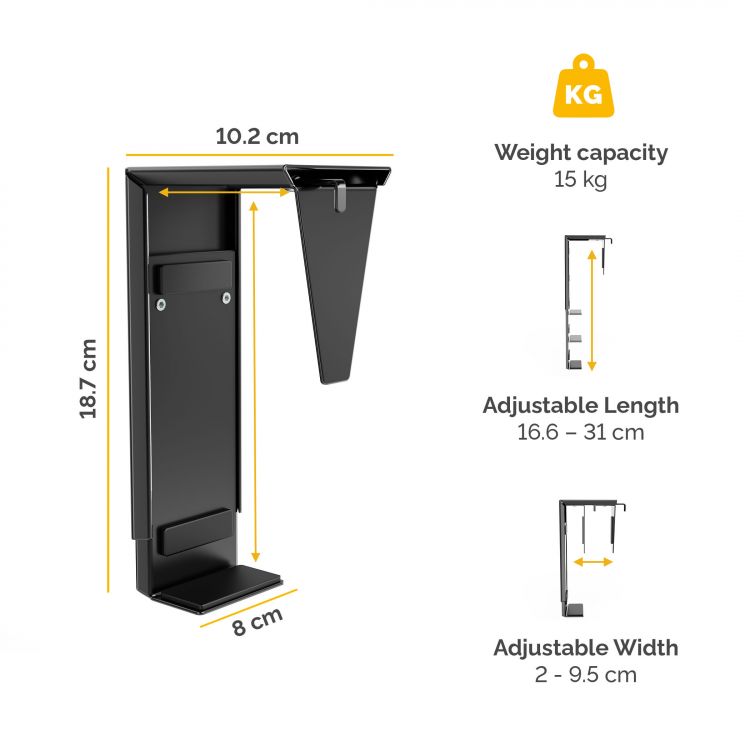 Fellowes Desk Thin Client Holder Black - Image 5