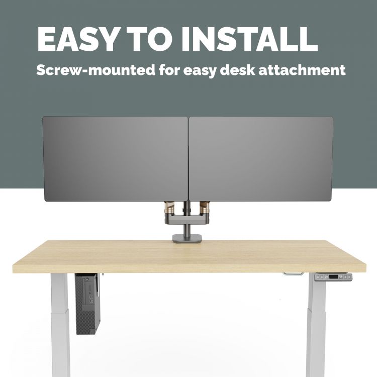 Fellowes Desk Thin Client Holder White - Image 4