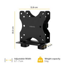 Fellowes VESA Thin Client holder Black thumbnail 3