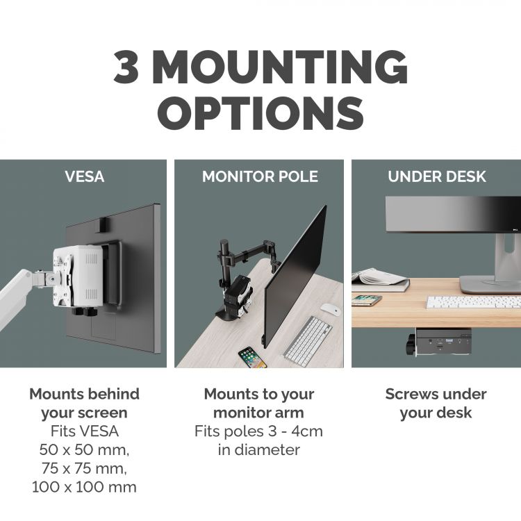 Fellowes VESA Thin Client holder White - Image 5