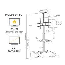 Fellowes Mobile TV Stand thumbnail 4