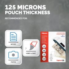 Fellowes A3 Laminating Pouches Gloss Finish 500 Sheets 125 Micron High Quality Finish thumbnail 3
