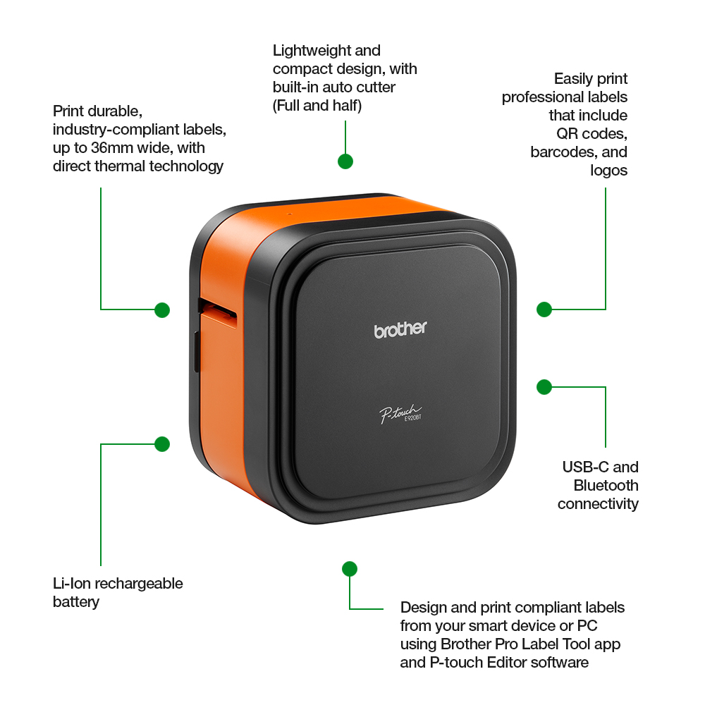Brother PT-E920BT P-Touch CUBE  Labelling Machine