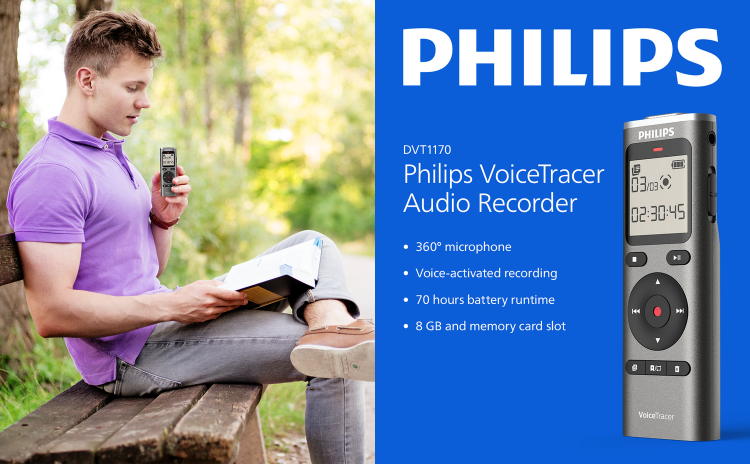 Philips DVT1170 VoiceTracer Audio Recorder - Image 9