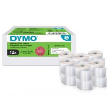 DYMO 11355 Small Multi-Purpose Labels 19 mm x 51 mm Pack of 12 Rolls thumbnail 1