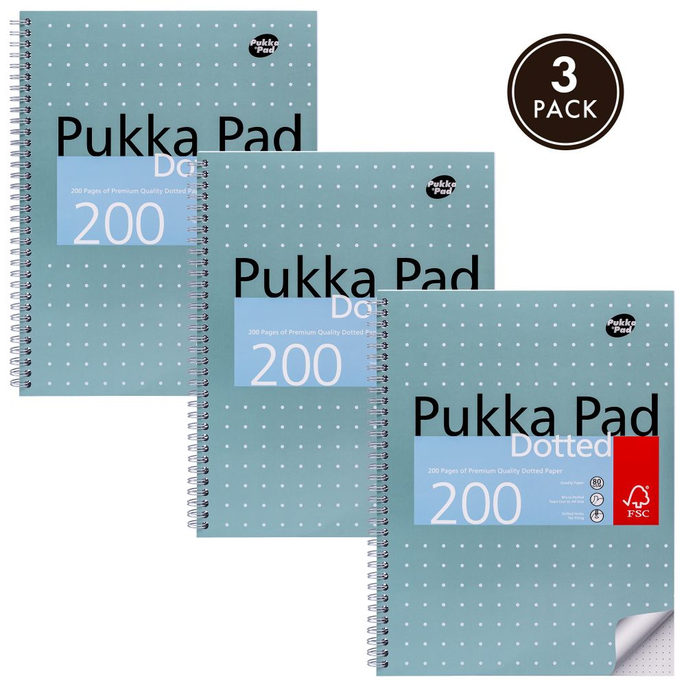 Pukka A4 Metallic Jotta Notepad FSC Mix (Pack of 3)