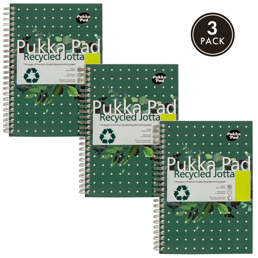 Pukka+A5+Recycled+Jotta+FSC+Recycled+%28Pack+of+3%29