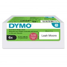DYMO LabelWriter Small Name badge Labels 41 mm x 89 mm Pack of 6 Rolls thumbnail 1