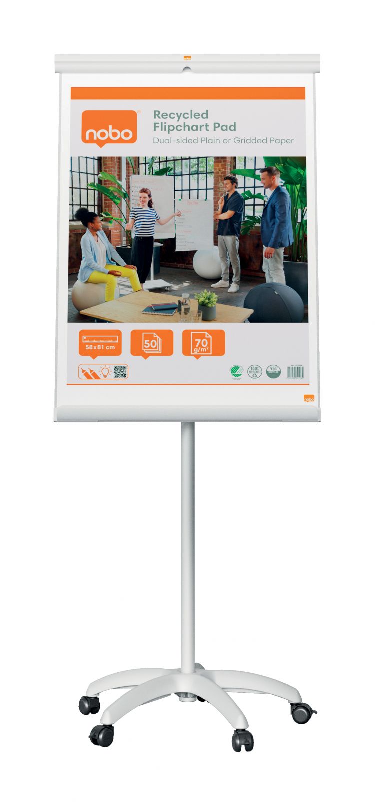 Nobo 1915702 Premium Plus Mobile Steel Magnetic Whiteboard Easel - Image 2