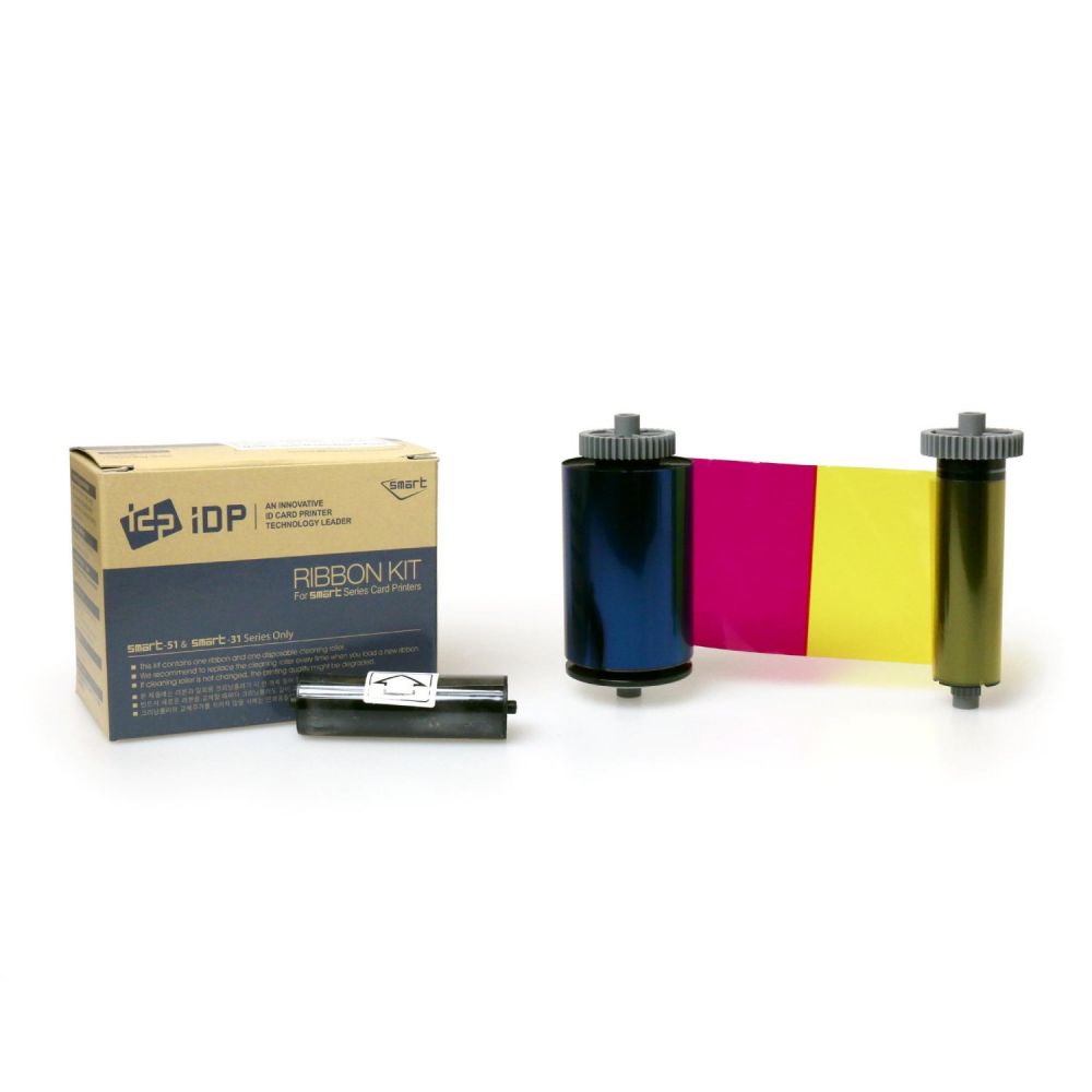Smart 51 YMCFKO Full Colour Ribbon with UV Panel and Cleaning Roller (200 Prints)