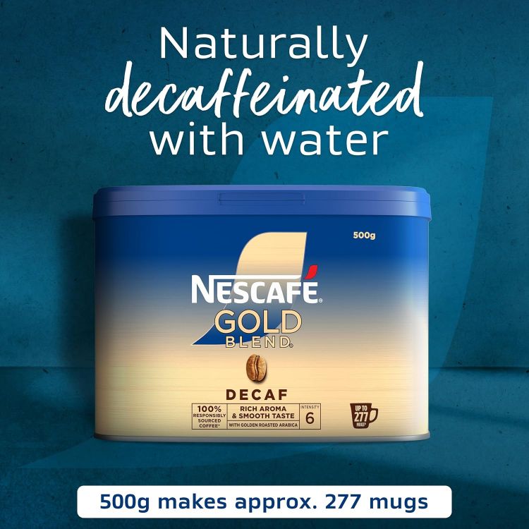 NESCAFE Gold Blend Decaf Coffee 500g Tin - Image 2