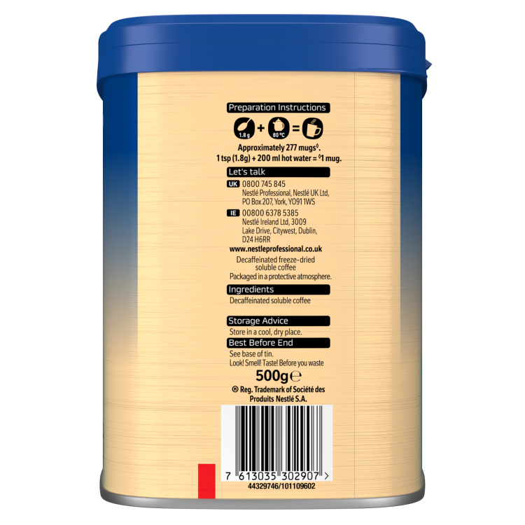 NESCAFE Gold Blend Decaf Coffee 500g Tin - Image 4