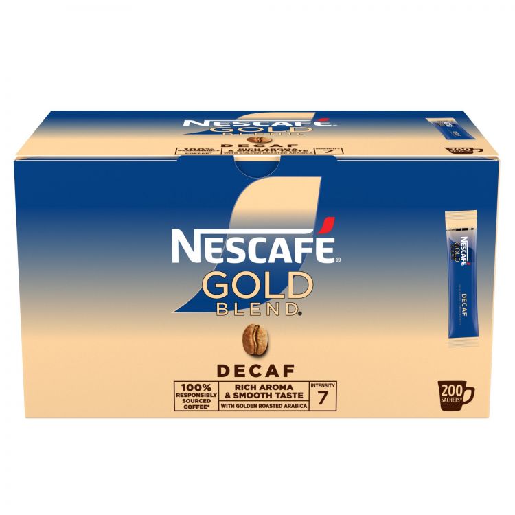 NESCAFE Gold Blend Decaf Coffee 200 Sachets - Image 3