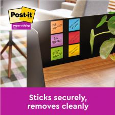 Post it Pack of 6 Super Sticky Notes Soulful Colours 76x76mm 90 Sheets thumbnail 3