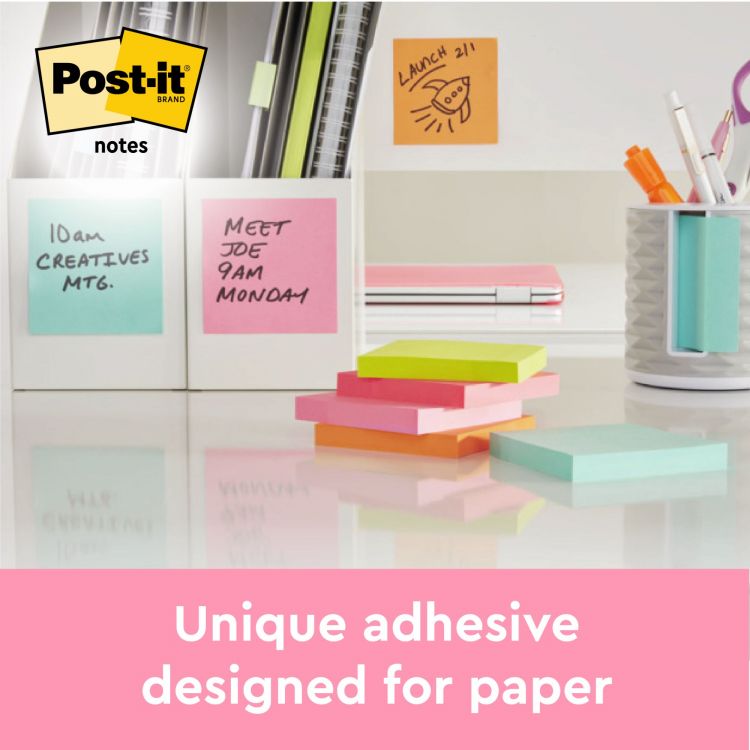 Post-it Pack of 6 Notes 76x76 mm Energetic Colours - Image 4