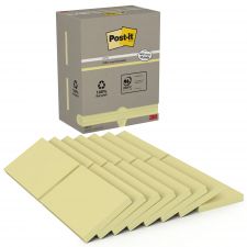 Post-it Pack of 16 Recycled Notes 76x127 mm Canary Yellow thumbnail 2