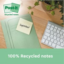 Post-it Pack of 16 Recycled Notes 76x127 mm Canary Yellow thumbnail 3
