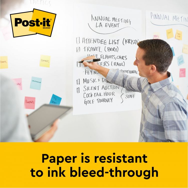 Post-it Table Top Meeting Chart Flipchart Pad Plain 584x508mm 20 Sheet - Image 3