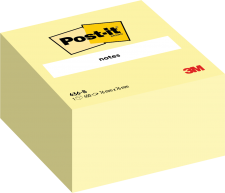 Post-it Note Cube 76x76mm 450 Sheets Canary Yellow 636-B  thumbnail 1