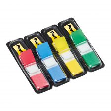Post-it Pack of 140 Index Flags Repos 12x43mm 4x35 Tabs Assorted Colour thumbnail 1