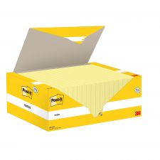 Post-it Pack of 20 Notes Value Pack 76x127mm 100 Sheets Canary Yellow thumbnail 3
