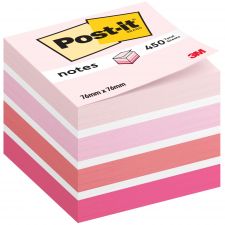 Post-it Note Cube 76x76mm 450 Sheets Pastel Pink 2028P thumbnail 2