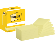 Post-it Pack of 12 Notes 76x127mm 100 Sheets Canary Yellow thumbnail 3