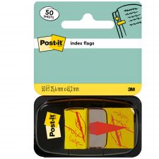 Post-it Pack of 50 Index Flags Repositionable Sign Here 25x43mm thumbnail 2
