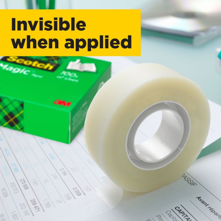 Scotch Magic 810 Invisible Tape Matte Finish 25mmx66m Clear 8102566 - Image 2