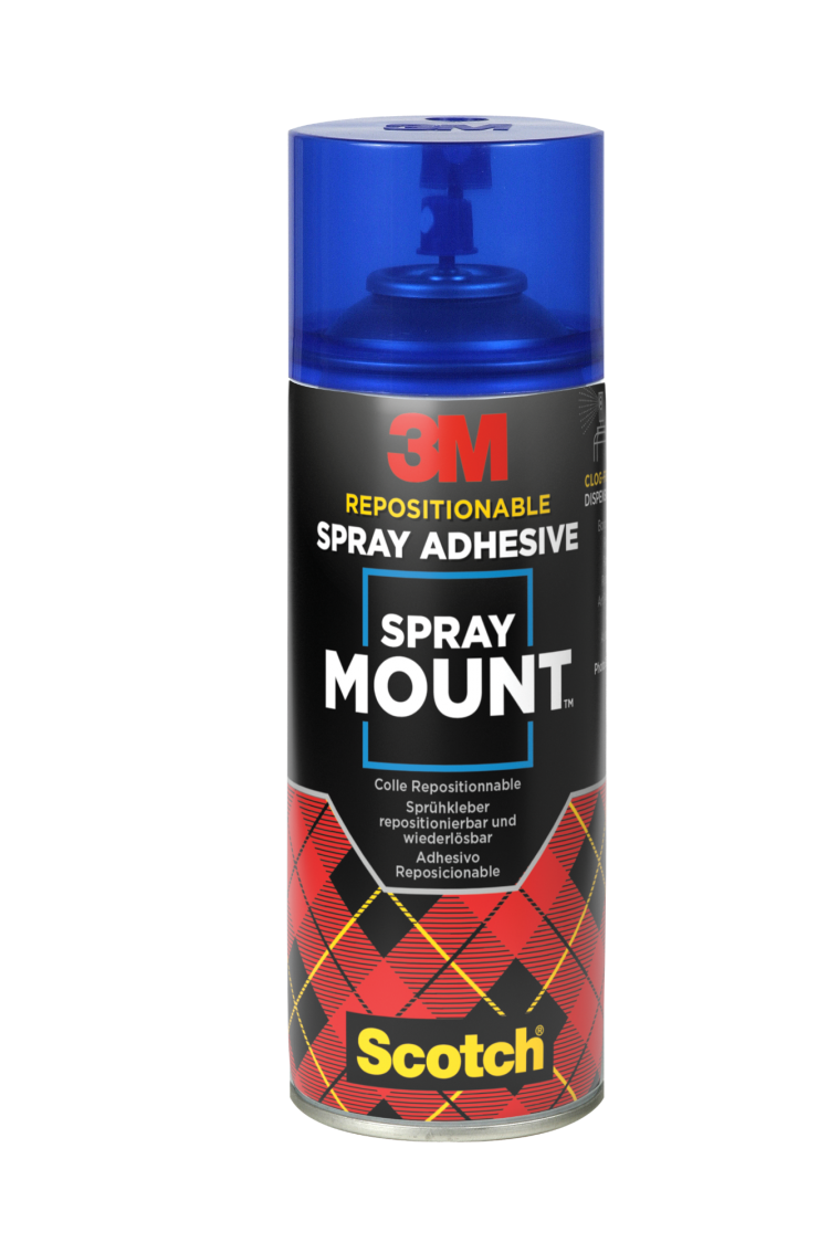Scotch Spray Mount Transparent Repositioning Adhesive Spray Can 400ml - Image 1