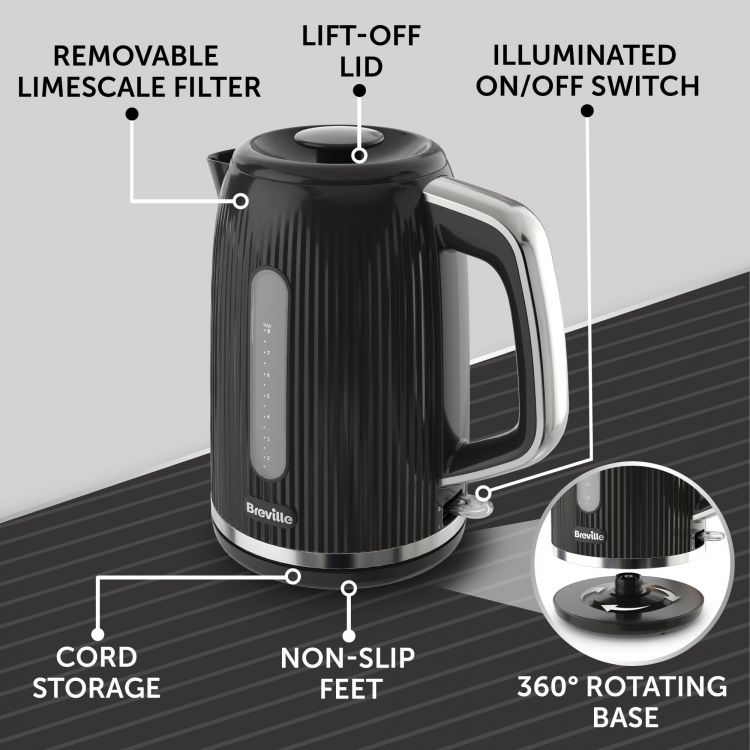 Breville VKT221 Bold 1.7L Kettle Black - Image 2