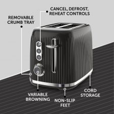 Breville VTR001 Bold 2-Slice Toaster Black thumbnail 2