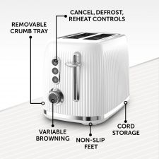 Breville VTR037 Bold 2-Slice Toaster White thumbnail 2