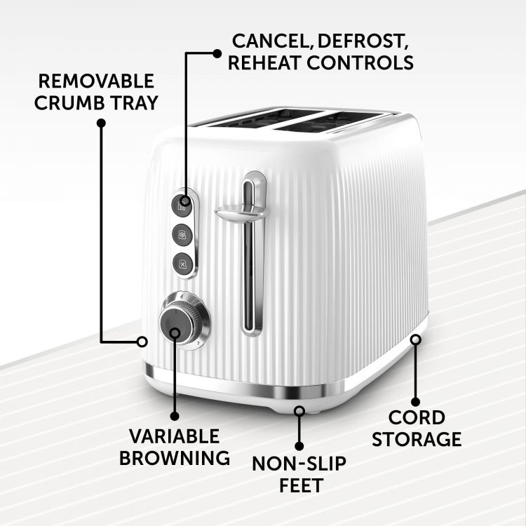 Breville VTR037 Bold 2-Slice Toaster White - Image 2