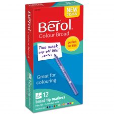 Berol Broad Pen Assorted colours 1.2mm Pk12 thumbnail 1