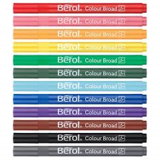 Berol 2057597 Broad Felt Tip Colouring Pens Assorted colours 1.2mm Tub of 42 thumbnail 3