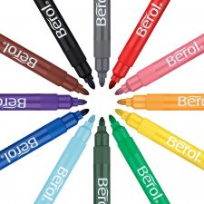 Berol 2057597 Broad Felt Tip Colouring Pens Assorted colours 1.2mm Tub of 42 thumbnail 4
