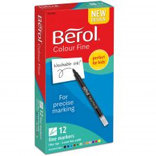 Berol Colour Fine Pen Assorted colours 0.6mm Pk12 thumbnail 1