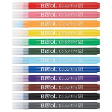 Berol Colour Fine Pen Assorted colours 0.6mm Pk12 thumbnail 2